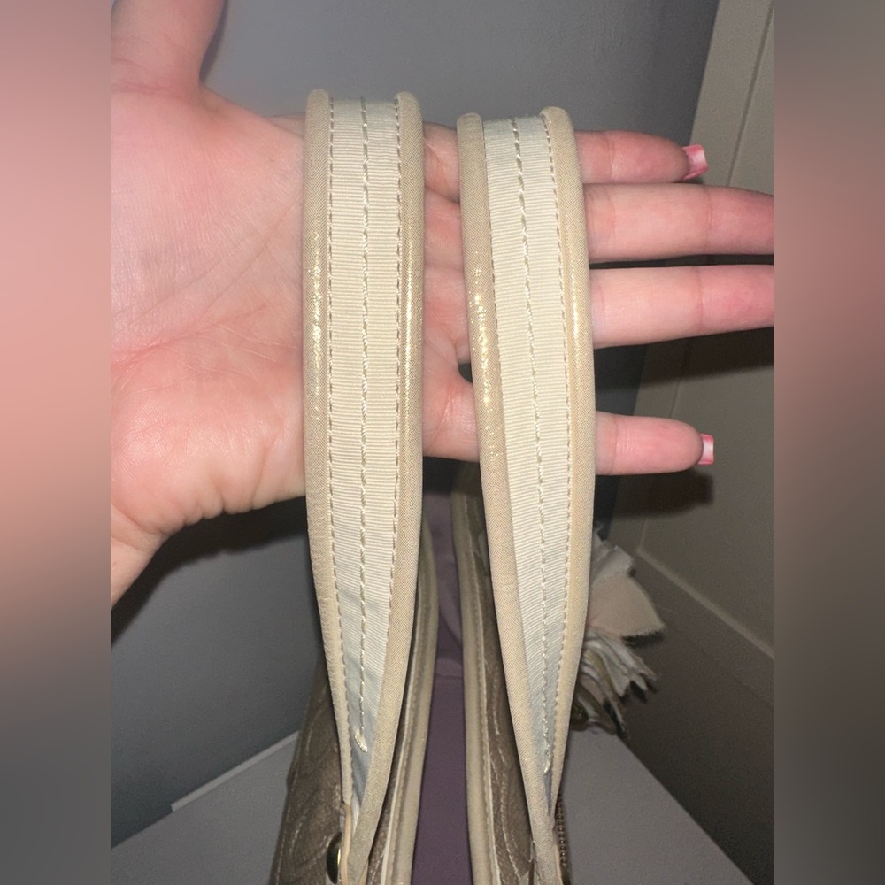 Coach Poppy Gold Straw Tote! NWT! - Picture 8 of 12